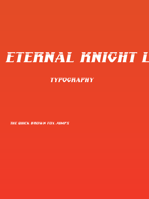 Eternal Knight Laser Italic Poster