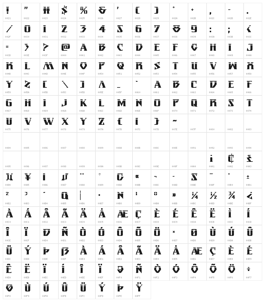 Eternal Knight Laser Regular Character Map