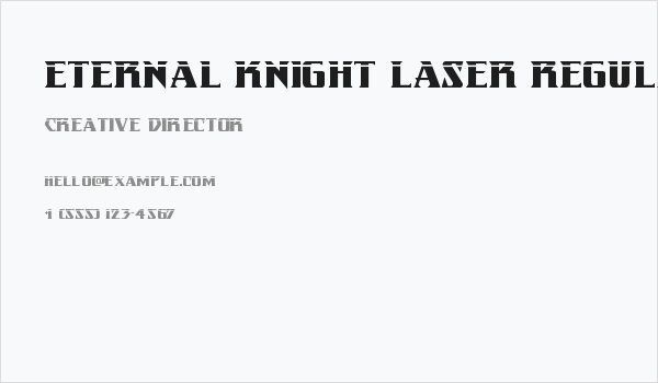 Eternal Knight Laser Regular Business Card
