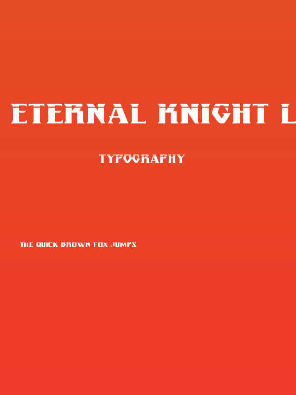 Eternal Knight Laser Regular Poster