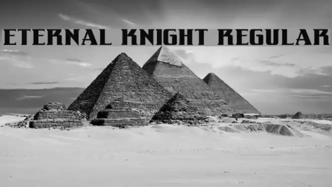 Eternal Knight Regular Шрифта examples