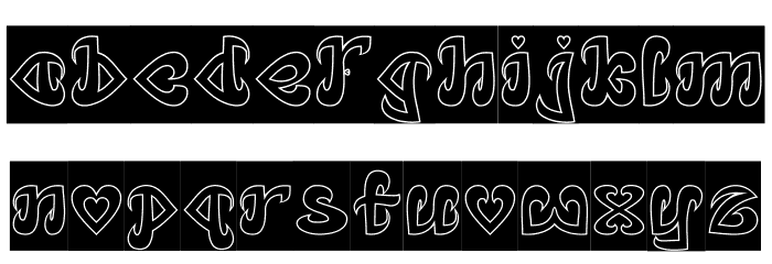Eternal Love-Hollow-inverse Font LOWERCASE