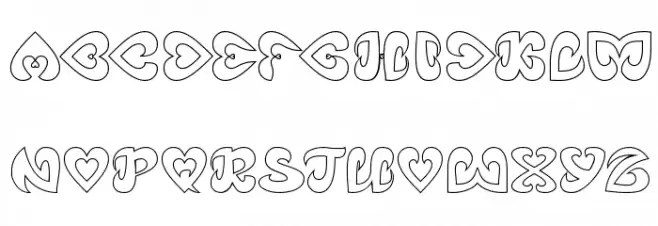 Eternal Love-Hollow 字体 大写