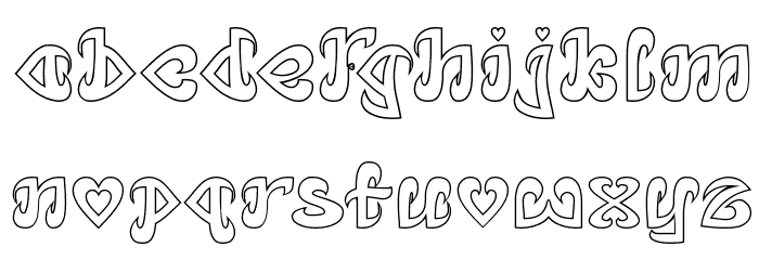 Eternal Love-Hollow Font LOWERCASE