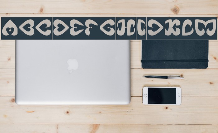 Eternal Love-Inverse Font examples