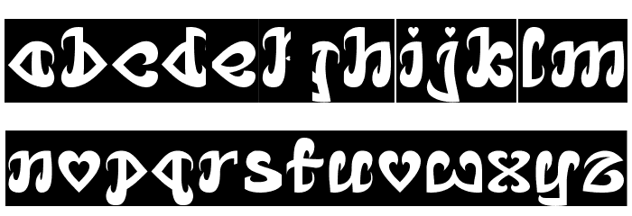 Eternal Love-Inverse Font LOWERCASE