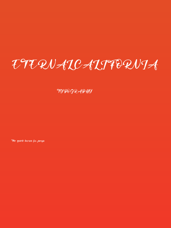 EternalCalifornia Poster