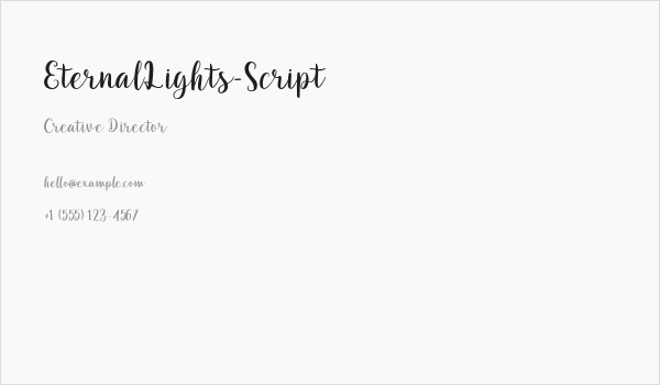 EternalLights-Script Business Card