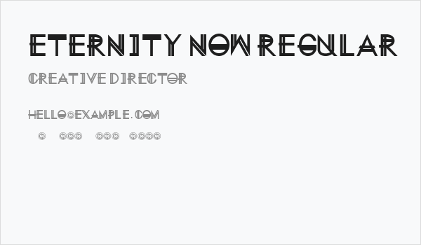 Eternity Now Regular Business Card