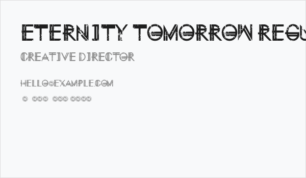 Eternity Tomorrow Regular Business Card