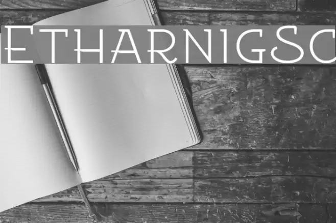 EtharnigSc Font examples