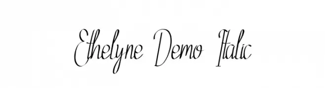 Ethelyne Demo Italic  Frei Schriftart Herunterladen