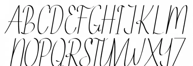 Ethelyne Demo Italic Caratteri MAIUSCOLE