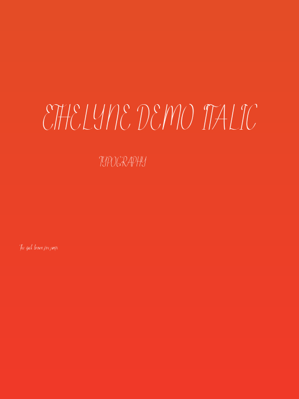 Ethelyne Demo Italic Poster
