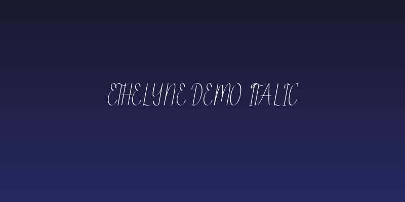 Ethelyne Demo Italic Social Header