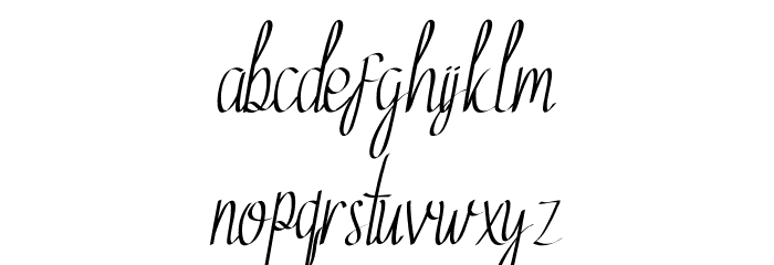 Ethelyne Demo Italic Font LOWERCASE
