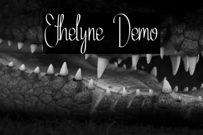 Ethelyne Demo Font examples