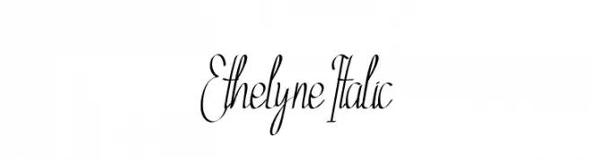 Ethelyne Italic  Descarca Fonturi Gratis