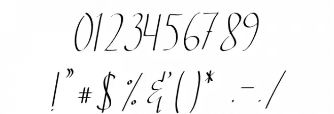 Ethelyne Italic Font OTHER CHARS