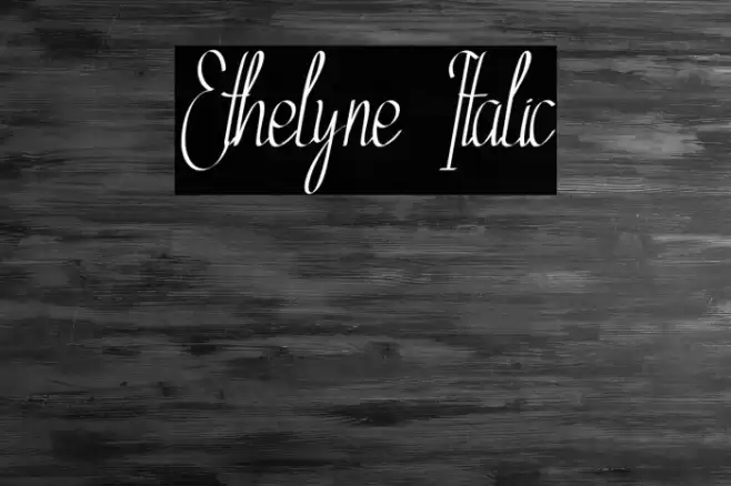 Ethelyne Italic Font examples