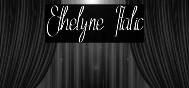 Ethelyne Italic Font examples