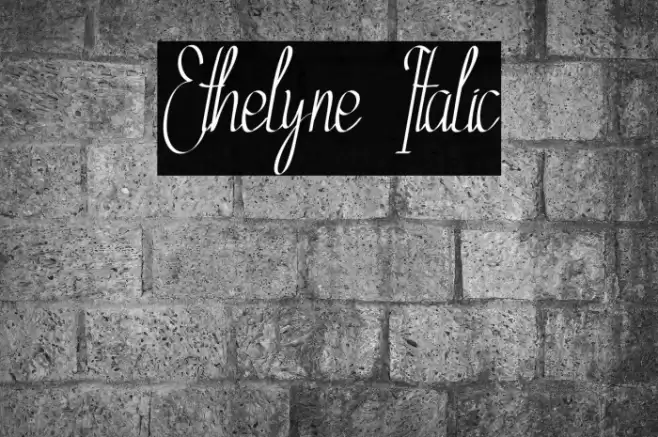 Ethelyne Italic Font examples