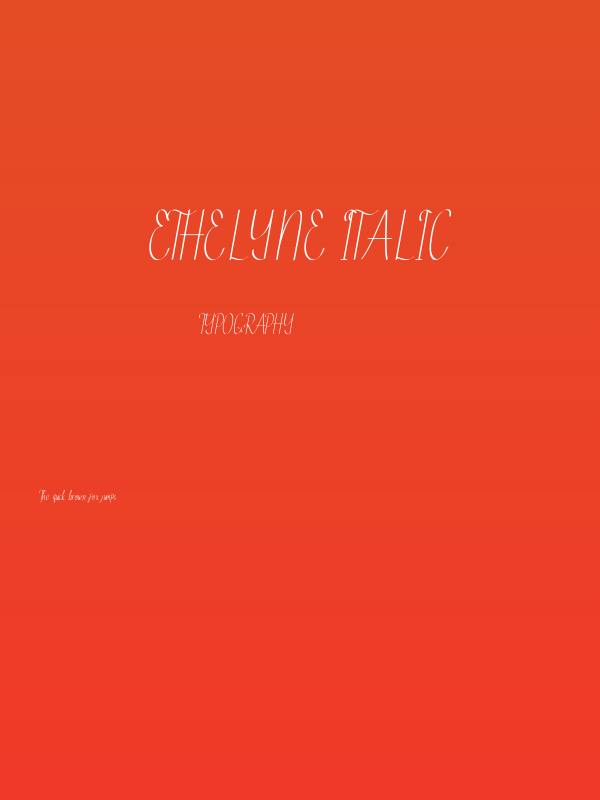Ethelyne Italic Poster