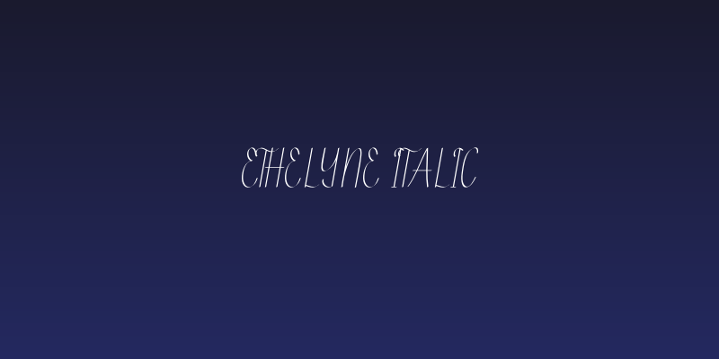 Ethelyne Italic Social Header