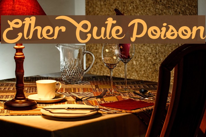 Ether Cute Poison Font examples