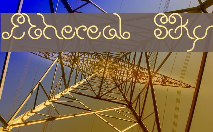 Ethereal Sky Font examples