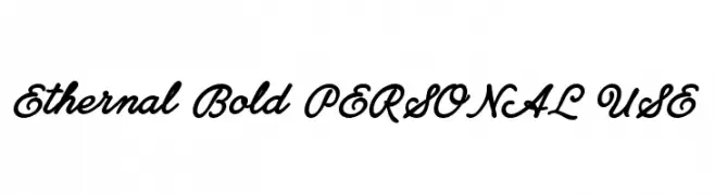 Ethernal Bold PERSONAL USE  تنزيل الخطوط