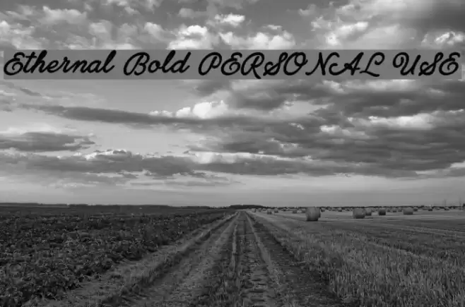 Ethernal Bold PERSONAL USE Font examples