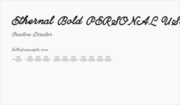 Ethernal Bold PERSONAL USE Business Card