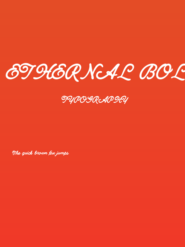 Ethernal Bold PERSONAL USE Poster