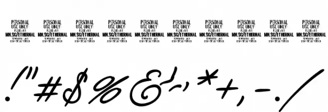Ethernal Light PERSONAL USE フォント その他の文字