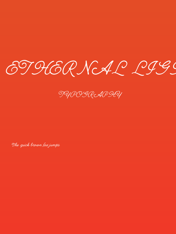 Ethernal Light PERSONAL USE Poster