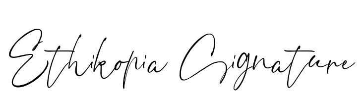 Ethikopia Signature  नि: शुल्क फ़ॉन्ट्स डाउनलोड