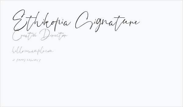 Ethikopia Signature Business Card