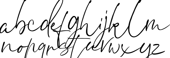 Ethikopia Signature Font LOWERCASE