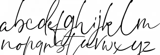 Ethikopia Signature फ़ॉन्ट लोअरकेस