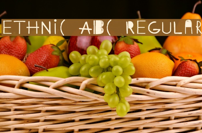 Ethnic ABC Regular Font examples