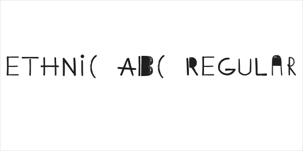Ethnic ABC Regular Logo