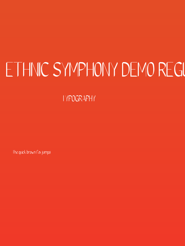 Ethnic Symphony DEMO Regular Poster