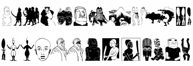 EthnicReconstructions Caratteri MAIUSCOLE