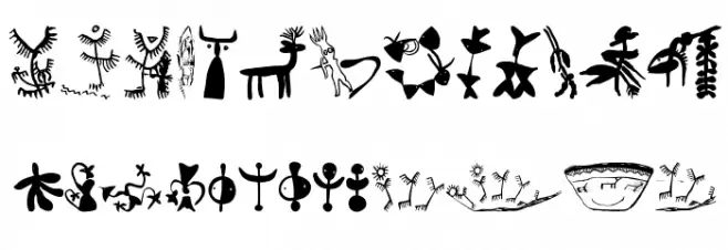 EthnoSigns Schriftart Groß