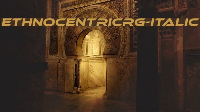 EthnocentricRg-Italic Font examples