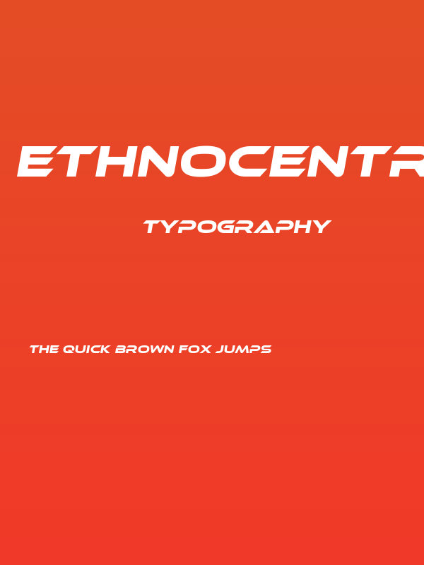 EthnocentricRg-Italic Poster
