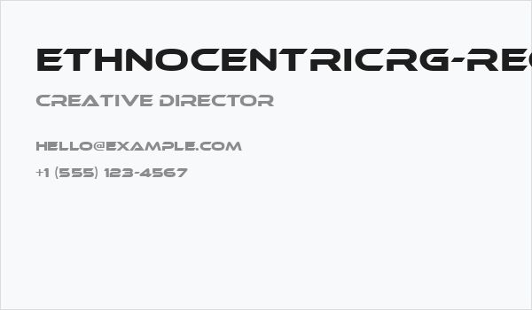 EthnocentricRg-Regular Business Card