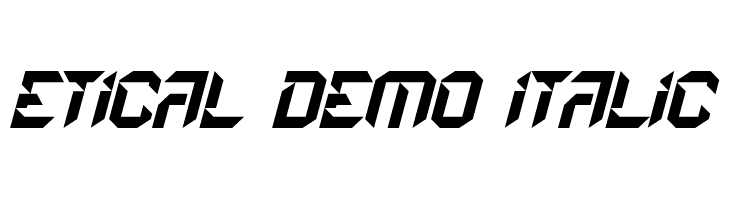 Etical Demo Italic  नि: शुल्क फ़ॉन्ट्स डाउनलोड