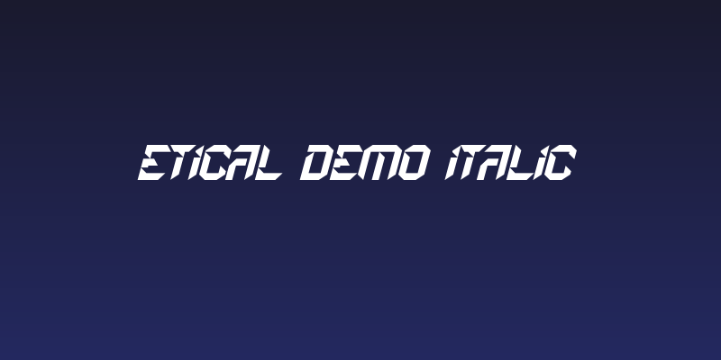 Etical Demo Italic Social Header